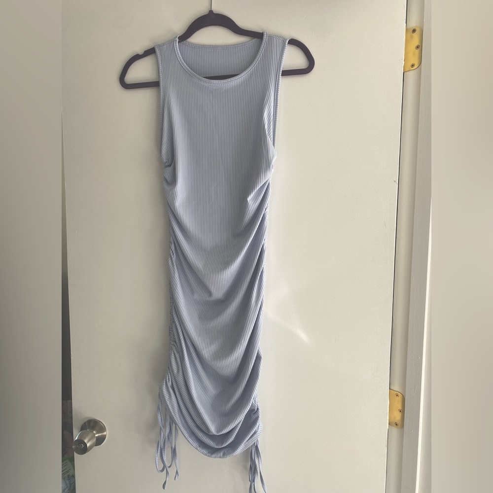 Blue Amazon dress with adjustable side ties size medium